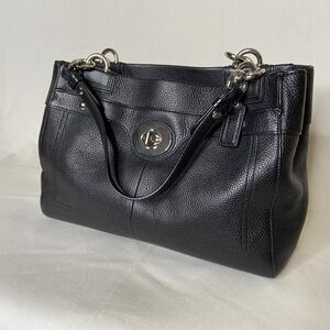 COACH Penelope Black Pebbled Leather F16531